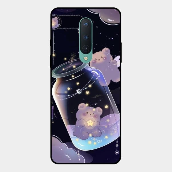 Sky Panda Design Glass Phone Case Cover V2 For Oneplus 8