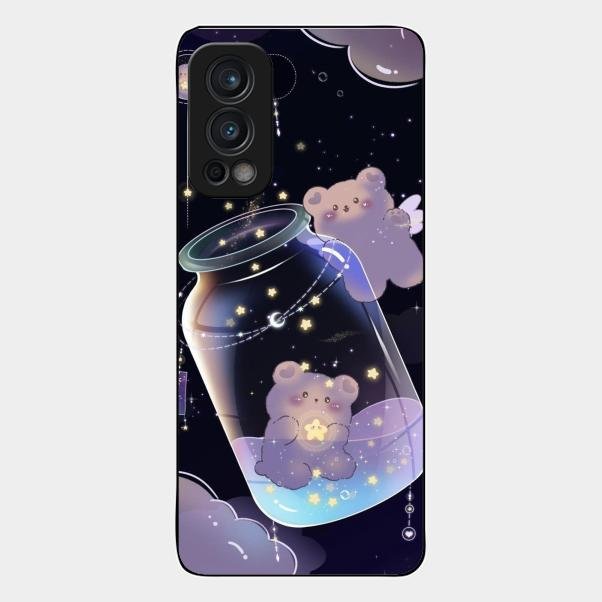 Sky Panda Design Glass Phone Case Cover V2 For Oneplus Nord 2 5G
