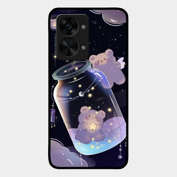Sky Panda Design Glass Phone Case Cover V2 For Oneplus Nord 2T 5G