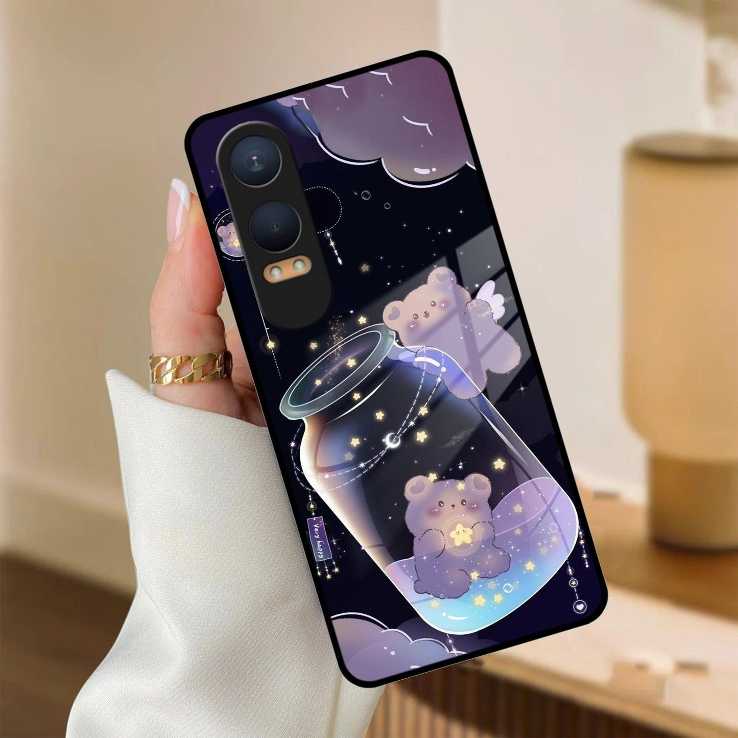 Sky Panda Design Glass Phone Case Cover V2 For OnePlus