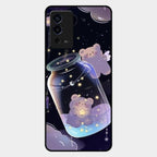 Sky Panda Design Glass Phone Case Cover V2 For Oppo A55