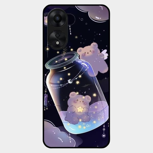 Sky Panda Design Glass Phone Case Cover V2 For Oppo A78 5G