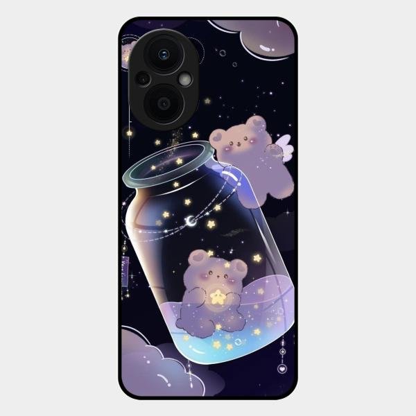 Sky Panda Design Glass Phone Case Cover V2 For Oppo F21S Pro 5G