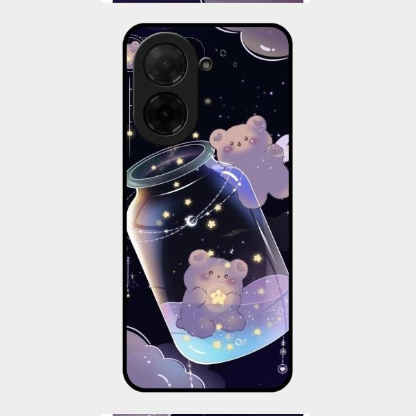 Sky Panda Design Glass Phone Case Cover V2 For Poco C71