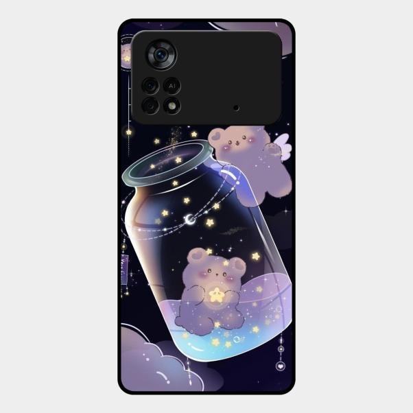 Sky Panda Design Glass Phone Case Cover V2 For Poco X4 Pro 5G