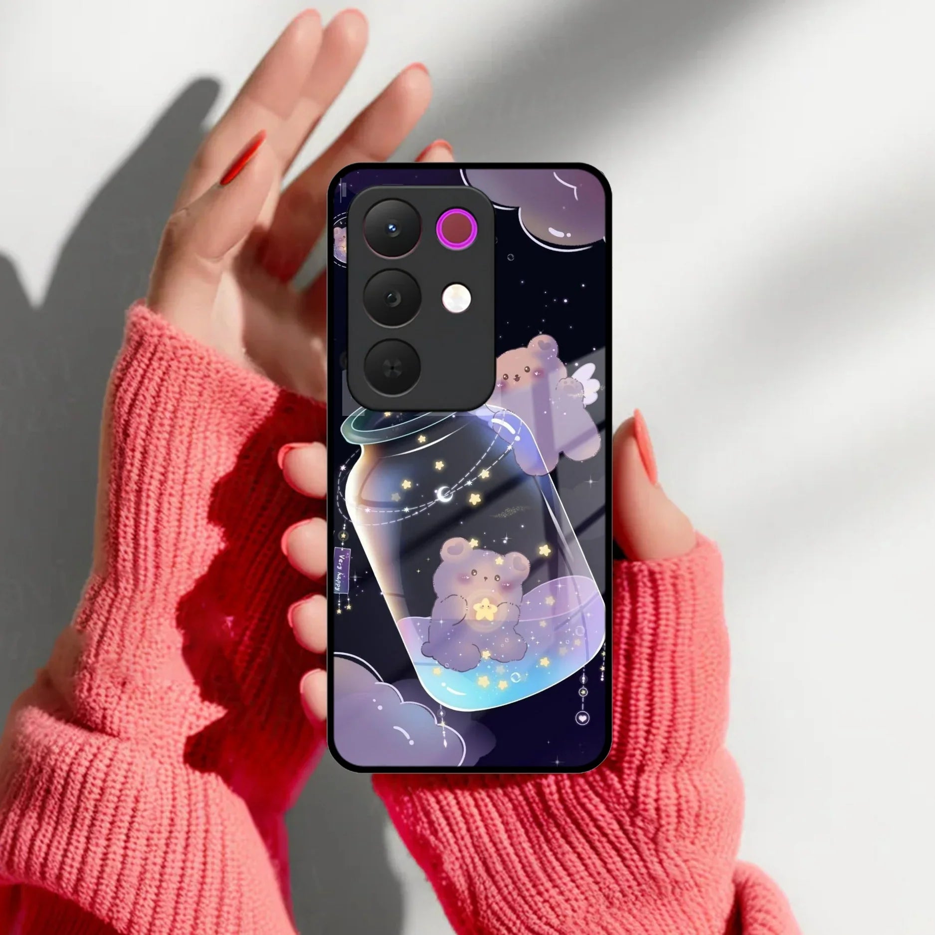 Sky Panda Design Glass Phone Case Cover V2 For Realme/Narzo