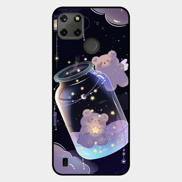 Sky Panda Design Glass Phone Case Cover V2 For Realme C25Y
