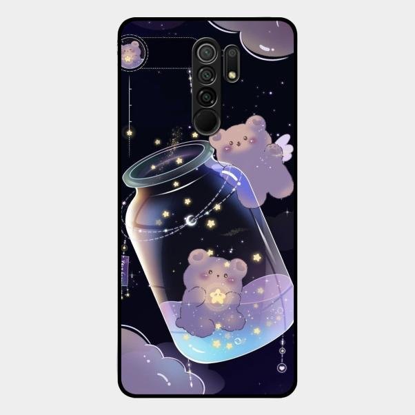 Sky Panda Design Glass Phone Case Cover V2 For Redmi 9 Prime