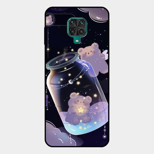 Sky Panda Design Glass Phone Case Cover V2 For Redmi Note 10 Lite