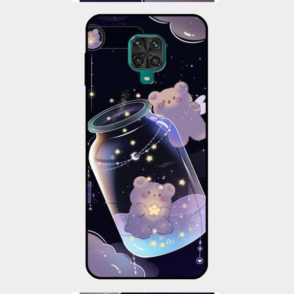 Sky Panda Design Glass Phone Case Cover V2 For Redmi Note 9 Pro