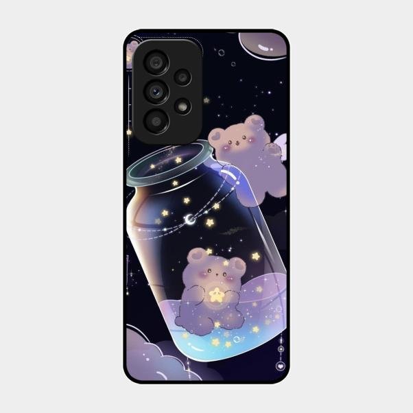 Sky Panda Design Glass Phone Case Cover V2 For Samsung Galaxy A53 5G