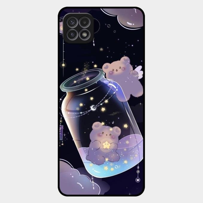Sky Panda Design Glass Phone Case Cover V2 For Samsung Galaxy F42 5G