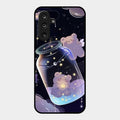 Sky Panda Design Glass Phone Case Cover V2 For Samsung Galaxy M55S 5G