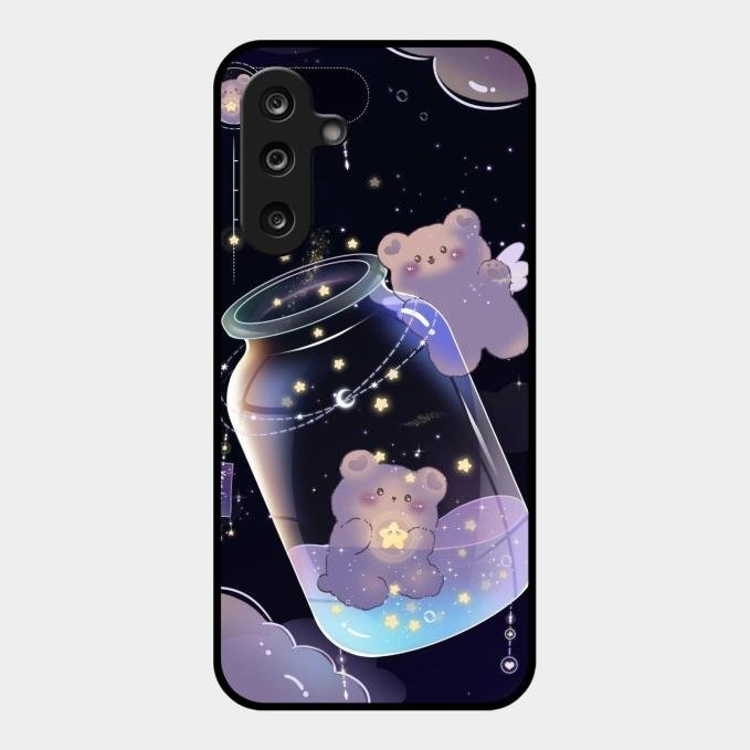 Sky Panda Design Glass Phone Case Cover V2 For Samsung Galaxy M55S 5G