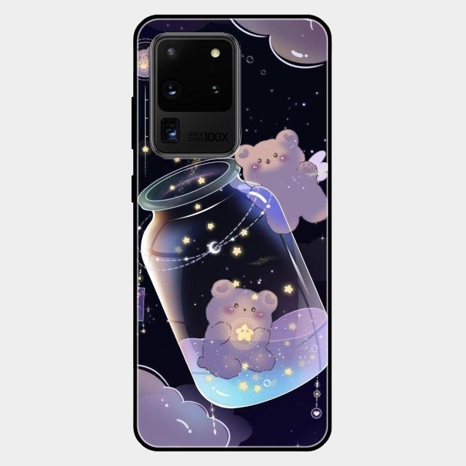 Sky Panda Design Glass Phone Case Cover V2 For Samsung Galaxy S20 Ultra