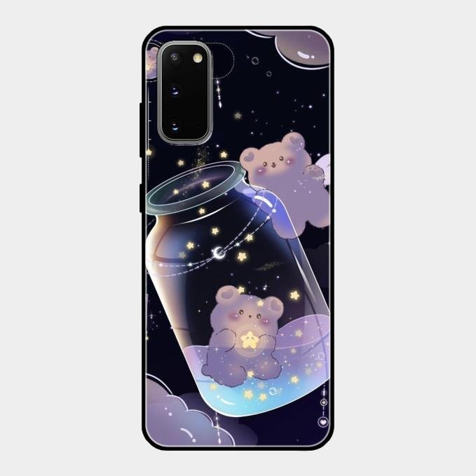 Sky Panda Design Glass Phone Case Cover V2 For Samsung Galaxy S20