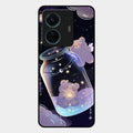 Sky Panda Design Glass Phone Case Cover V2 For Vivo T1 Pro 5G