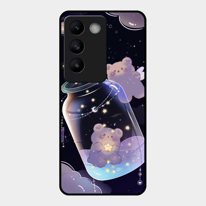 Sky Panda Design Glass Phone Case Cover V2 For Vivo T3 5G