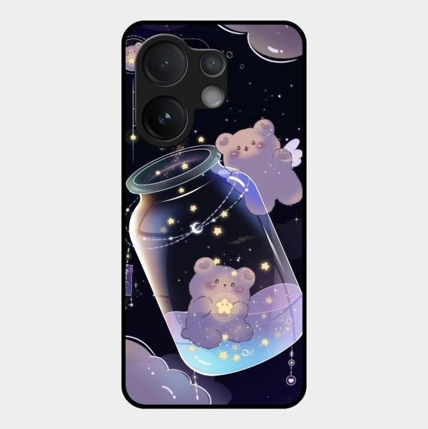 Sky Panda Design Glass Phone Case Cover V2 For Vivo T4 Pro 5G