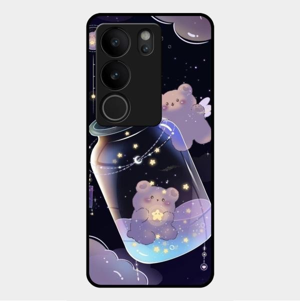 Sky Panda Design Glass Phone Case Cover V2 For Vivo V29 Pro 5G