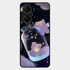 Sky Panda Design Glass Phone Case Cover V2 For Vivo V29E 5G