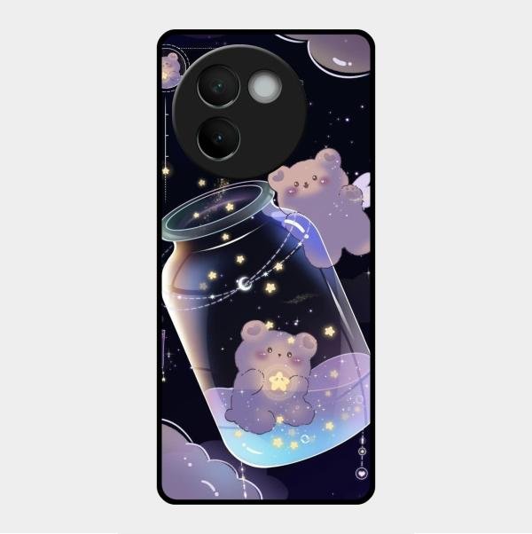 Sky Panda Design Glass Phone Case Cover V2 For Vivo V30E 5G