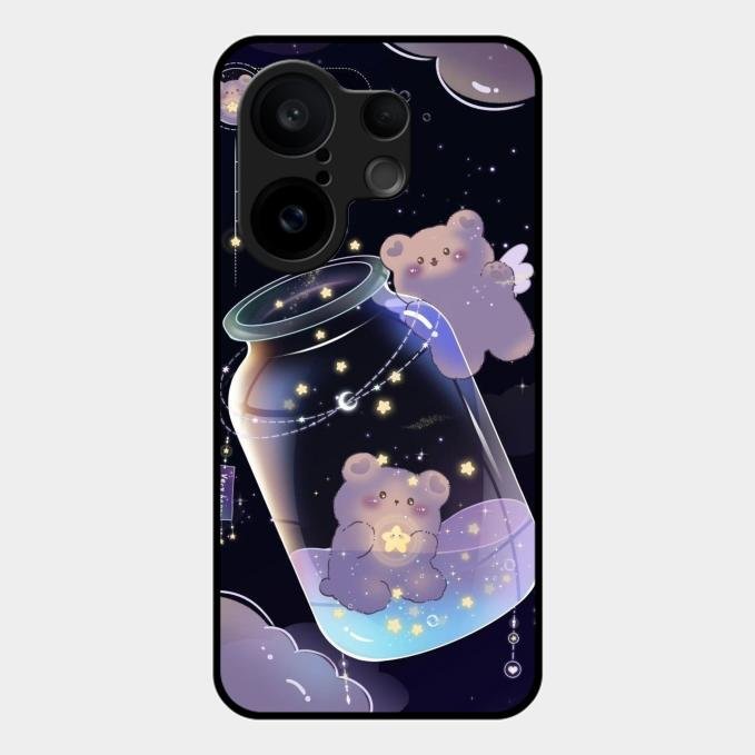 Sky Panda Design Glass Phone Case Cover V2 For Vivo X200 Fe 5G