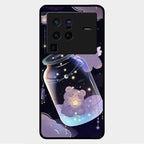 Sky Panda Design Glass Phone Case Cover V2 For Vivo X80 Pro 5G