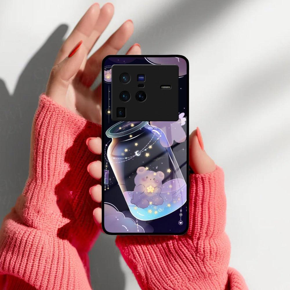 Sky Panda Design Glass Phone Case Cover V2 For iQOO