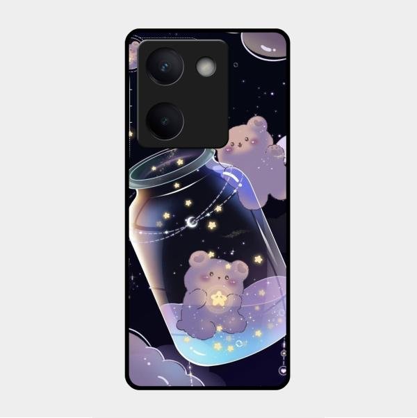 Sky Panda Design Glass Phone Case Cover V2 For Vivo Y200 Pro 5G