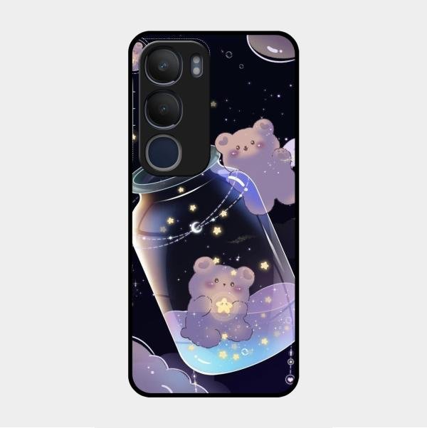 Sky Panda Design Glass Phone Case Cover V2 For Vivo Y29 5G