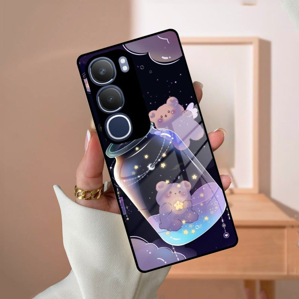 Sky Panda Design Glass Phone Case Cover V2 For iQOO