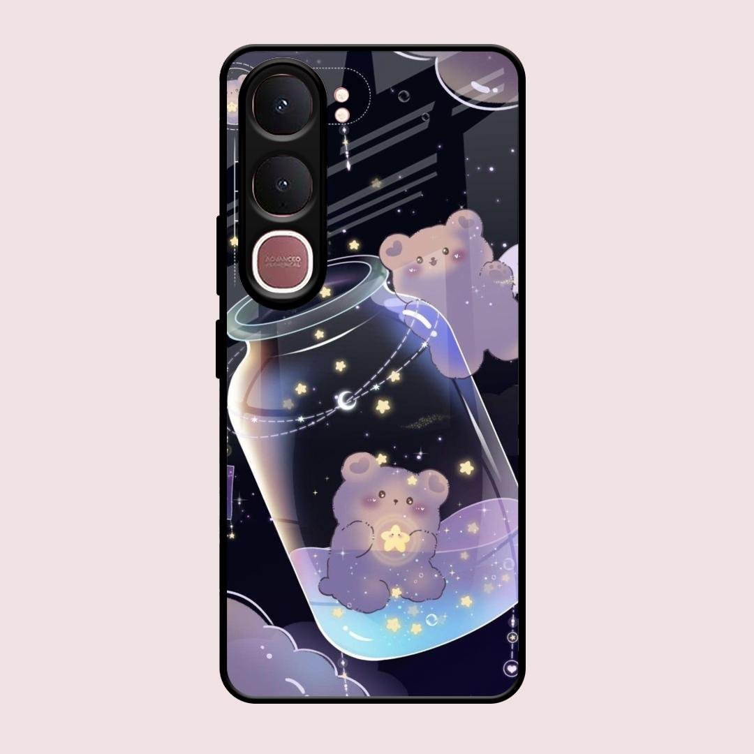 Sky Panda Design Glass Phone Case Cover V2 For Vivo Y31 5G