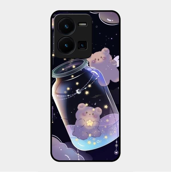 Sky Panda Design Glass Phone Case Cover V2 For Vivo Y35