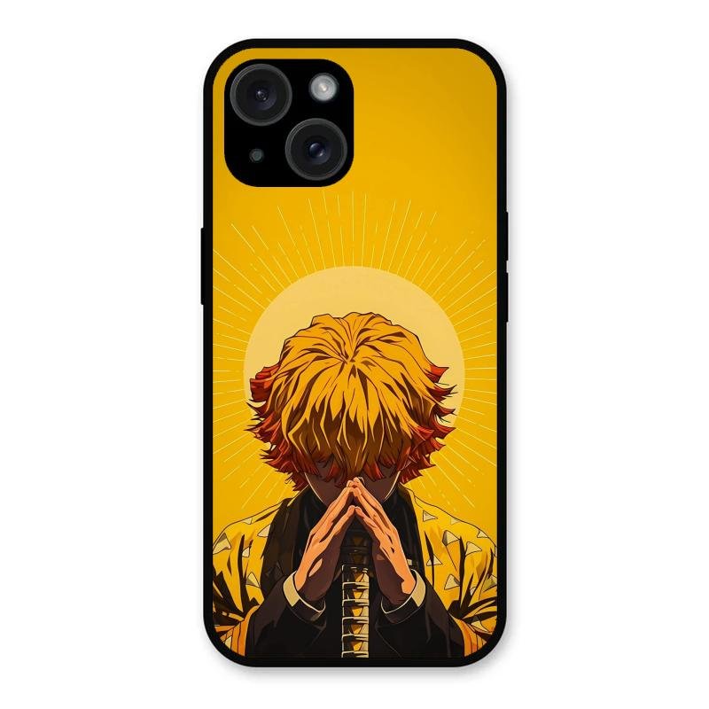 Sleepy Slayer Glass Case Cover For iPhone 15
