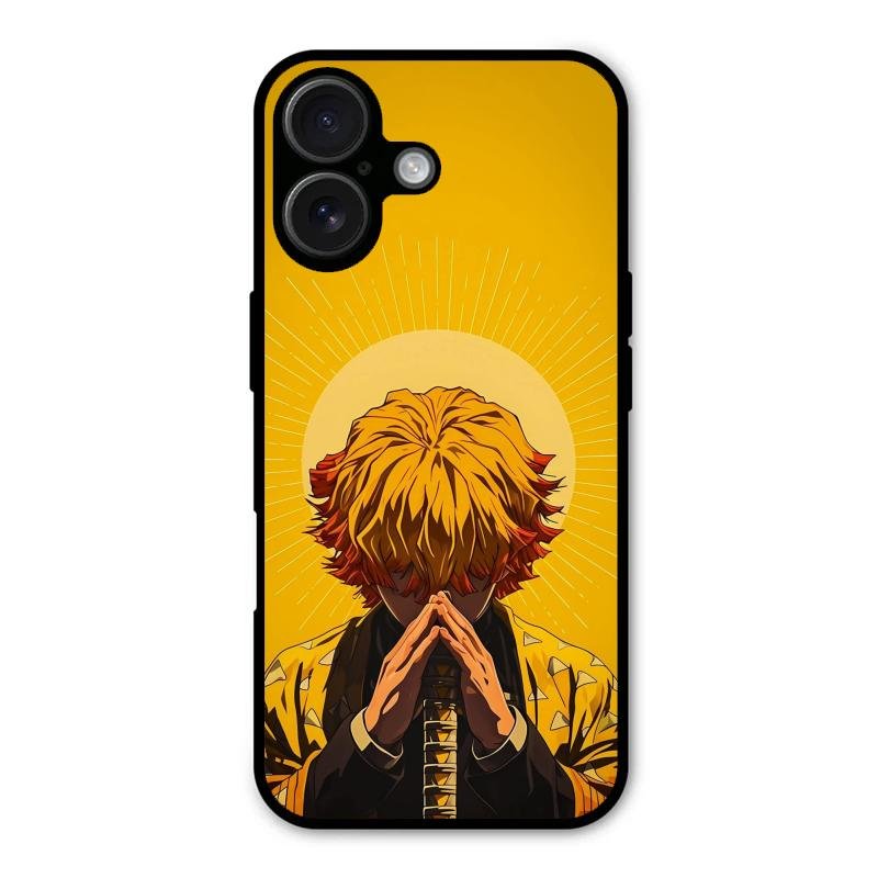 Sleepy Slayer Glass Case Cover For iPhone 16 Plus