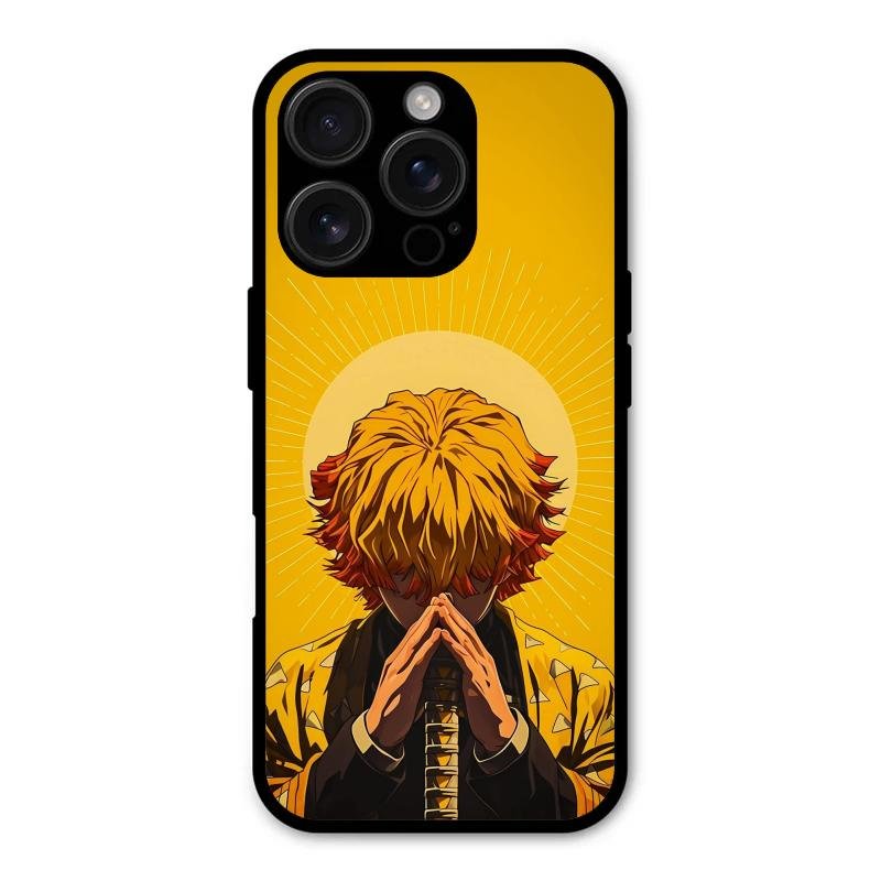 Sleepy Slayer Glass Case Cover For iPhone 16 Pro Max