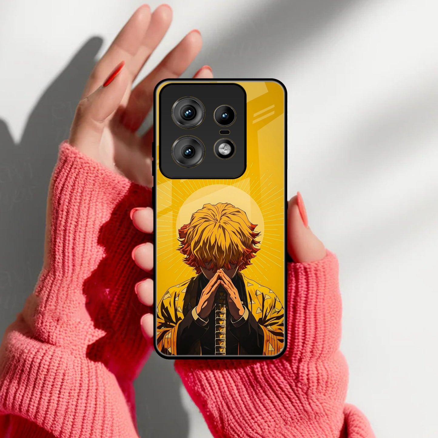 Sleepy Slayer Glass Case Cover For Motorola