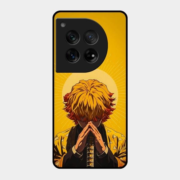 Sleepy Slayer Glass Case Cover For Oneplus 12 5G