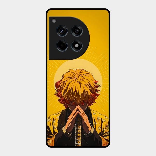 Sleepy Slayer Glass Case Cover For Oneplus 12R 5G
