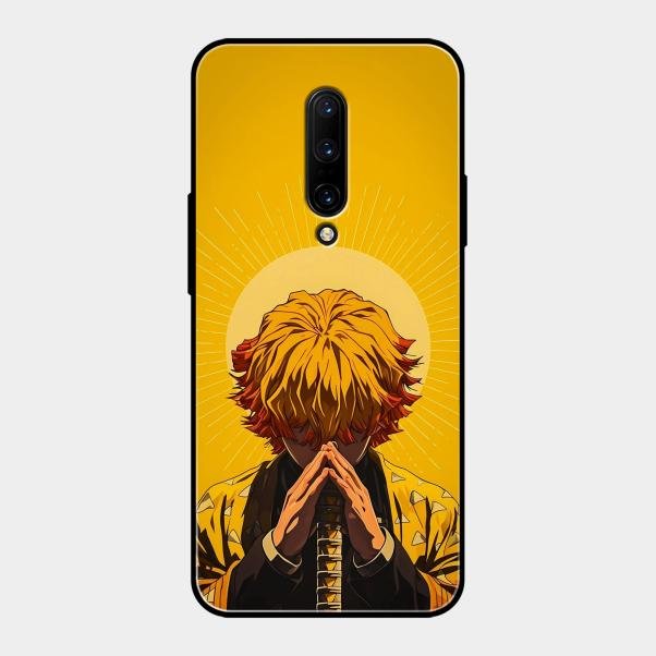 Sleepy Slayer Glass Case Cover For Oneplus 7 Pro