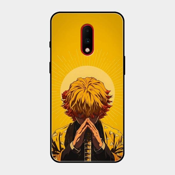 Sleepy Slayer Glass Case Cover For Oneplus 7