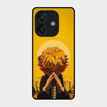 Sleepy Slayer Glass Case Cover For Oppo A3X 5G