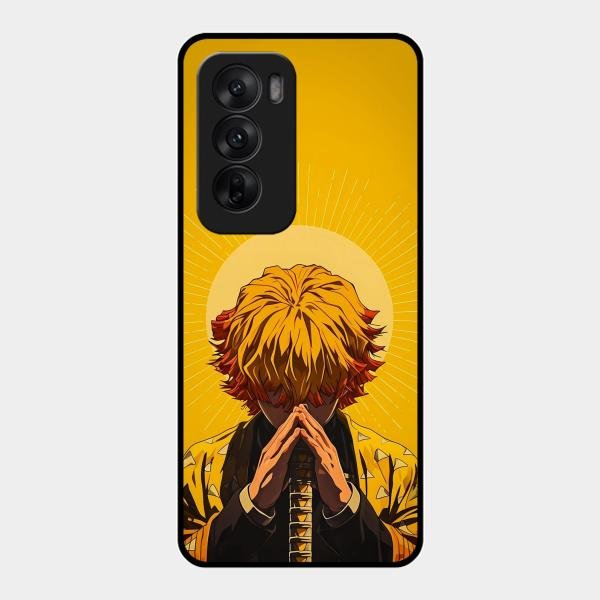 Sleepy Slayer Glass Case Cover For Oppo Reno 12 5G