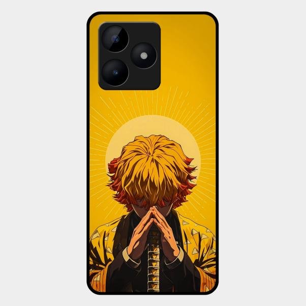 Sleepy Slayer Glass Case Cover For Realme C53