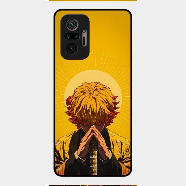 Sleepy Slayer Glass Case Cover For Redmi Note 10 Pro Max