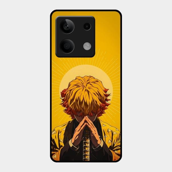 Sleepy Slayer Glass Case Cover For Redmi Note 13 5G