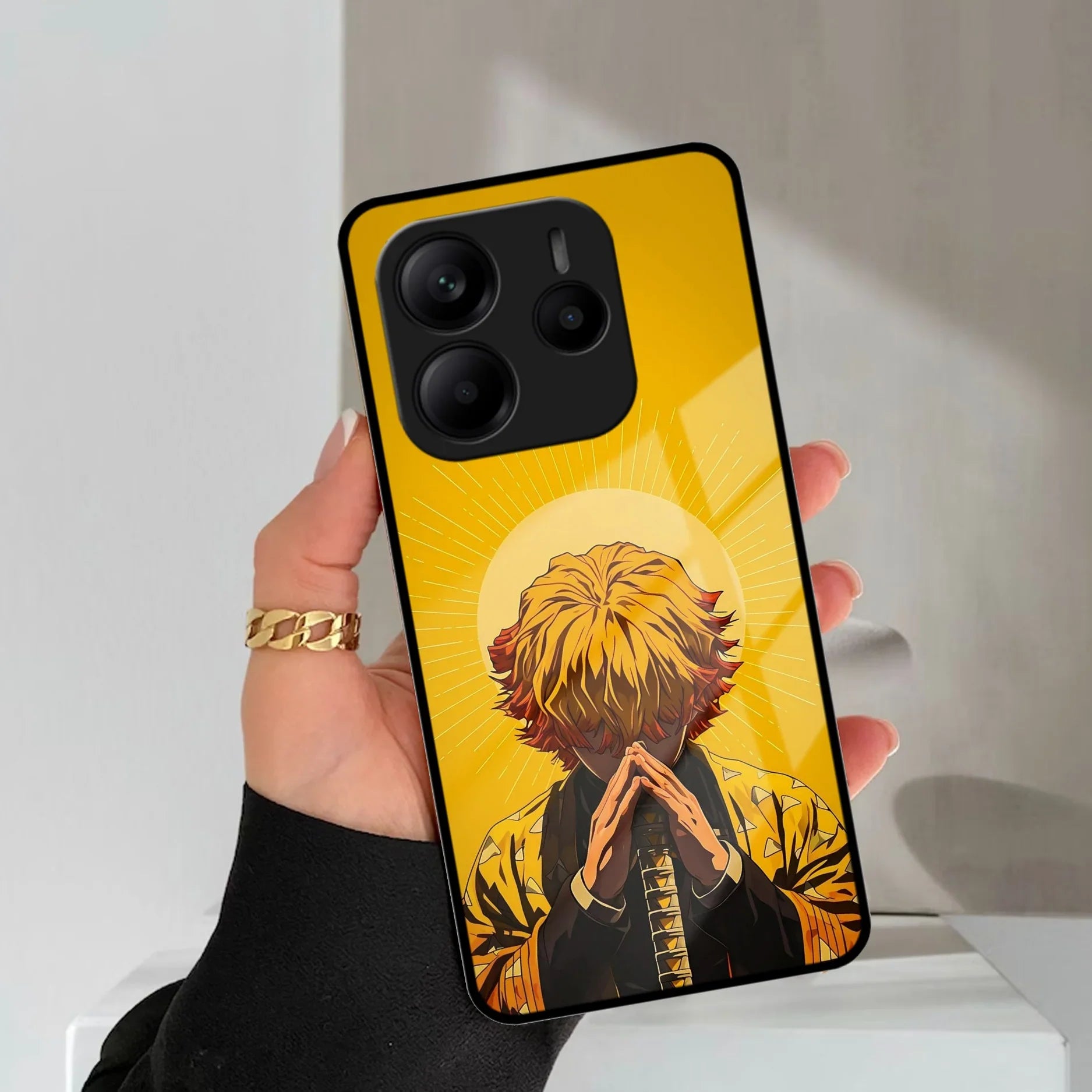 Sleepy Slayer Glass Case Cover For Redmi - ShopOnCliQ