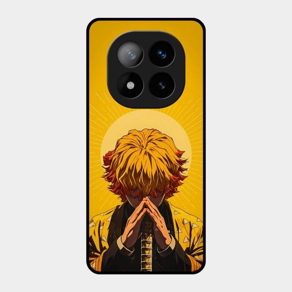 Sleepy Slayer Glass Case Cover For Redmi Note 14 Pro Plus 5G