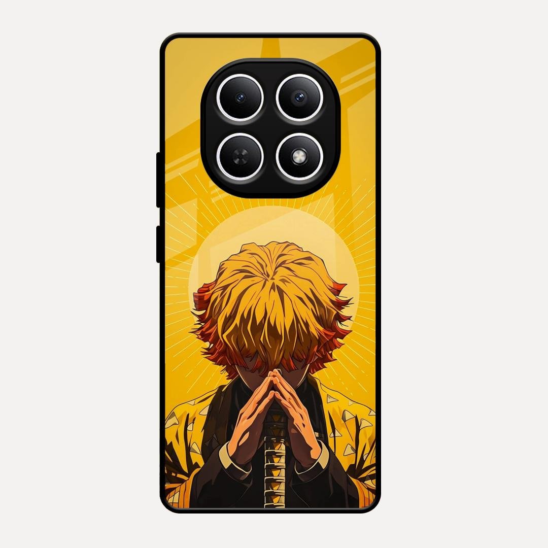 Sleepy Slayer Glass Case Cover For Redmi Note 15 5G